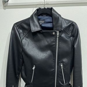 TopShop faux leather moto jacket size 6